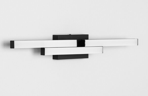 Nova Luce Černé nástěnné LED světlo Atom 60 cm