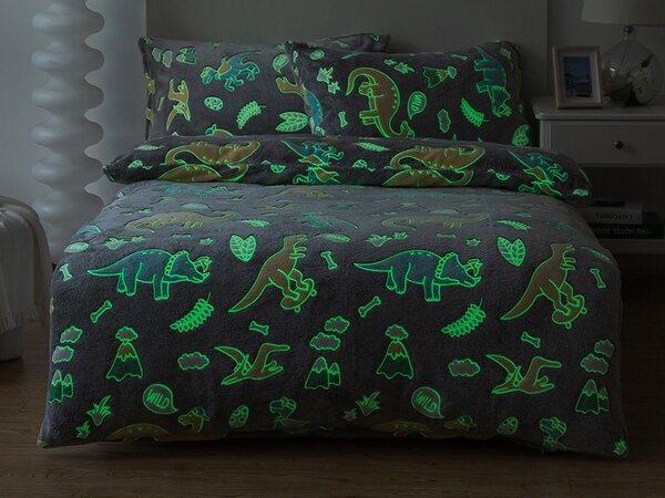 XPOSE® Mikroplyšové povlečení DINOSAUŘI Exclusive (svítící efekt)