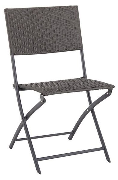 Sunfun Neila Zahradní židle sklopná, ocel, polyratan, 46 cm