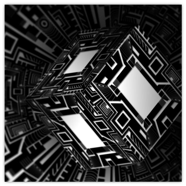 Obraz abstraktní krychle (30x30 cm)