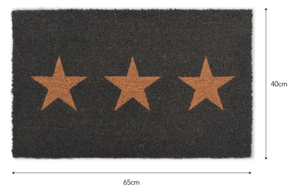 Rohožka z kokosového vlákna Star Black Garden Trading