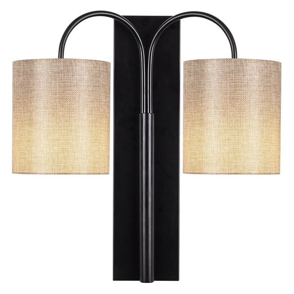 Černé kovové nástěnné svítidlo Opviq lights Aristo