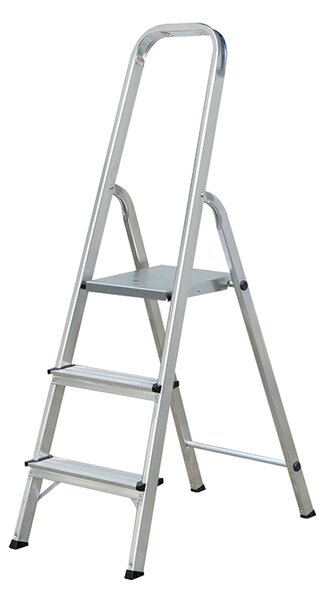 Jednostranný hliníkový žebřík Elkop ALW 403 s plošinou, 2 schůdky