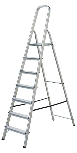 Jednostranný hliníkový žebřík Elkop ALW 507 s plošinou, 6 schůdků