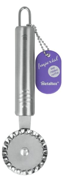 Zoubkovaný kráječ na těsto z nerezové oceli Metaltex Pastry, délka 19 cm