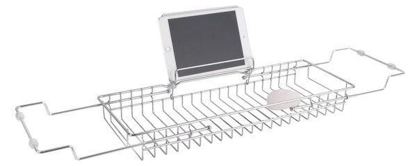 Nastavitelný kovový držák na vanu ve stříbrné barvě PT LIVING Tub, 61 - 86 cm