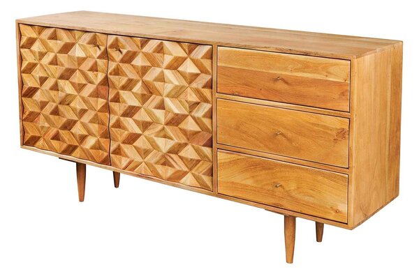 Designová komoda Halia Honey 145 cm akácie