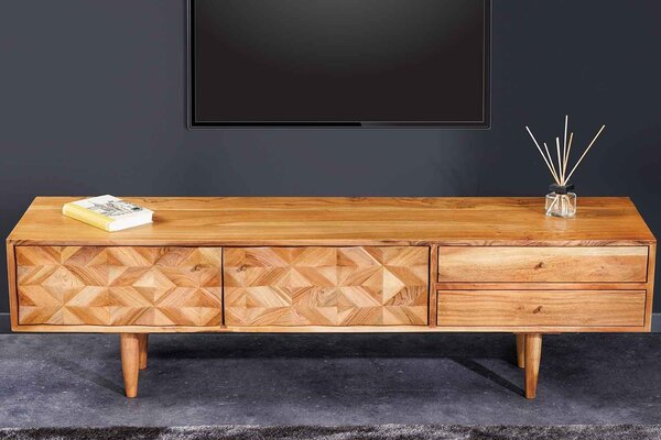 Designový TV stolek Halia Honey 145 cm akácie