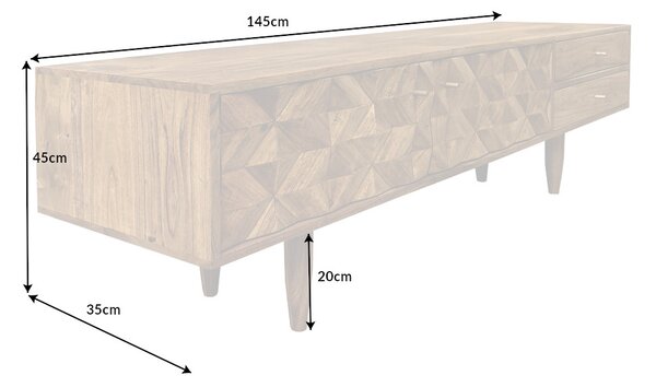 Designový TV stolek Halia Honey 145 cm akácie