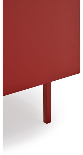 Červená nízká komoda v dekoru dubu 165x78 cm Arista – Teulat