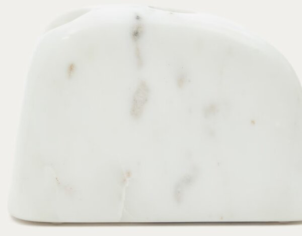 -30 % Dny Marianne - Bílý mramorový svícen Kave Home Signe 15 cm