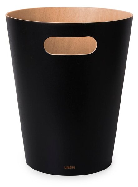Černý kancelářský odpadkový koš 7,5 l Woodrow – Umbra