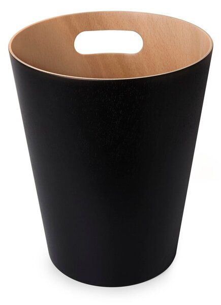 Černý kancelářský odpadkový koš 7,5 l Woodrow – Umbra