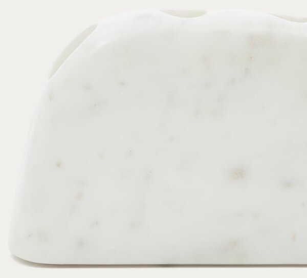 -30 % Dny Marianne - Bílý mramorový svícen Kave Home Signe 25 cm