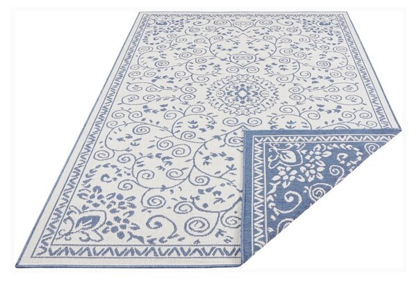 Modro-krémový venkovní koberec NORTHRUGS Leyte, 80 x 150 cm