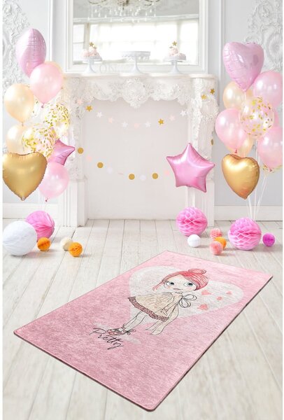 Růžový dětský protiskluzový koberec Conceptum Hypnose Pretty, 140 x 190 cm