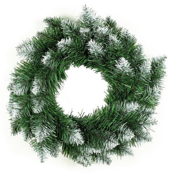 FLHF Vánoční věnec borovice POLA bílá/zelená ø 50cm