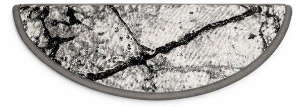 Kobercový ráj Kobercový nášlap GRAIN 19 šedý Rozměr: 67 cm x 24 cm + 3 cm (zahnutí)