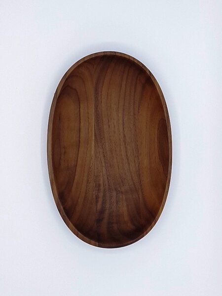Havlíček truhlářství Miska dřevěná Oblá - ořech 230 x 147 x 42mm