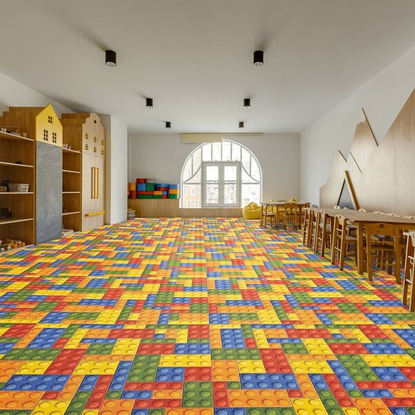 Kobercový ráj Dětský kusový koberec Kostky Lego Rozměr: 100x150 cm