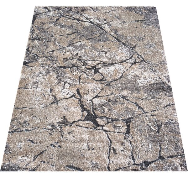 Makro Abra Moderní kusový koberec Panamero 25 Mramor Kámen hnědý Rozměr: 80x150 cm