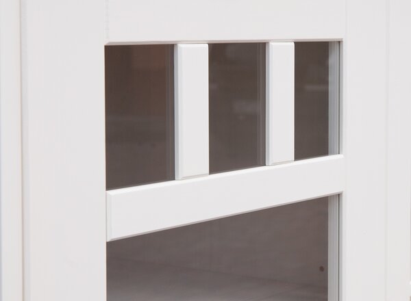 KATMANDU Vitrína levá Belluno Elegante bílá, masiv, 190x60x45 cm