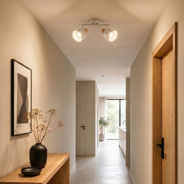Stropní Lampa Lindby, Lenja, stmívatelné, Béžová, Obývací pokoj, Kov, Moderní