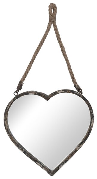 Závěsné zrcadlo srdce - 33*32 cm
