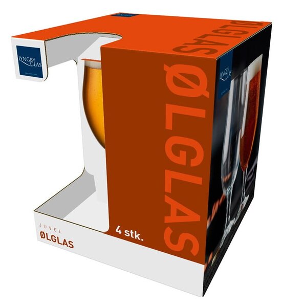 Sklenice na pivo v sadě 4 ks 490 ml Juvel - Lyngby Glas