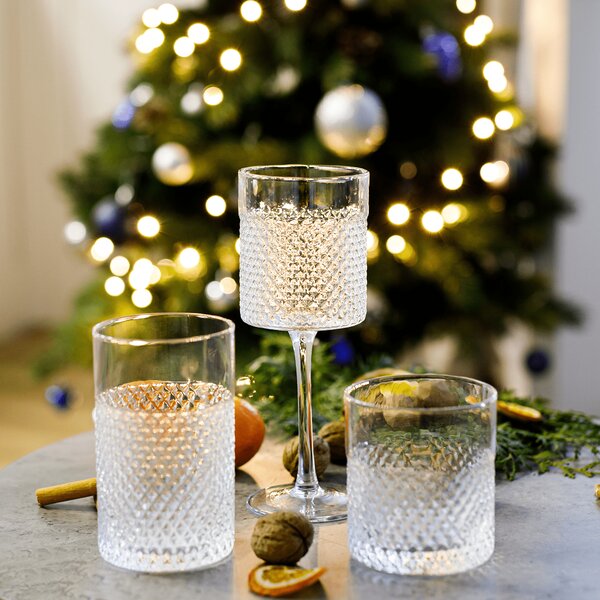 KONDELA Sklenice na whisky/vodu, set 6 ks, 200 ml, čirá, AVEIRO TYP 1
