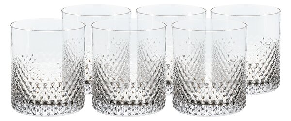 KONDELA Sklenice na whisky/vodu, set 6 ks, 200 ml, čirá, AVEIRO TYP 1