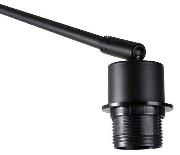 Moderní nástěnná lampa černá s nastavitelným ramenem - Blitz