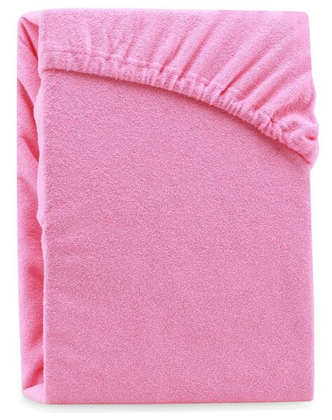 Restilo Froté prostěradlo s gumou AmeliaHome Ruby růžové, velikost 160-180x200