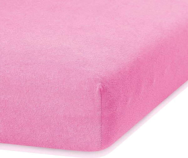 Restilo Froté prostěradlo s gumou AmeliaHome Ruby růžové, velikost 160-180x200