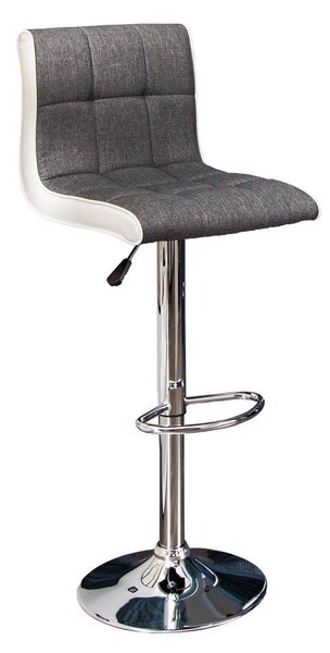 Designová barová židle Modern šedobílá