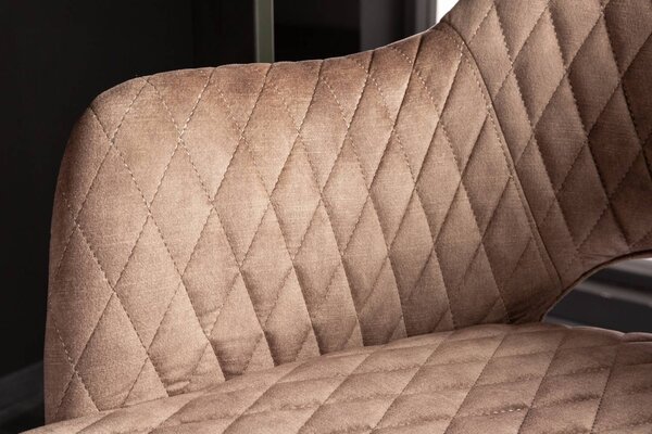 Designová barová židle Laney růžový samet