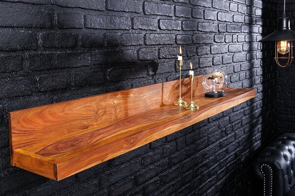 Designová nástěnná police Elegant 110 cm Sheesham