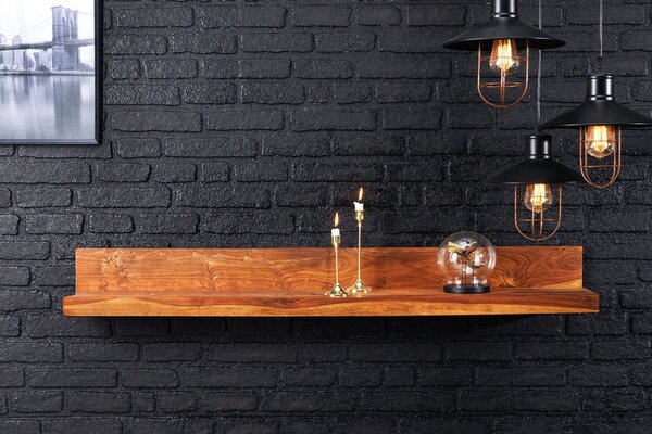 Designová nástěnná police Elegant 80 cm Sheesham