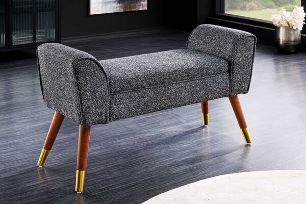 Designová lavice Dafina 90 cm antracitová
