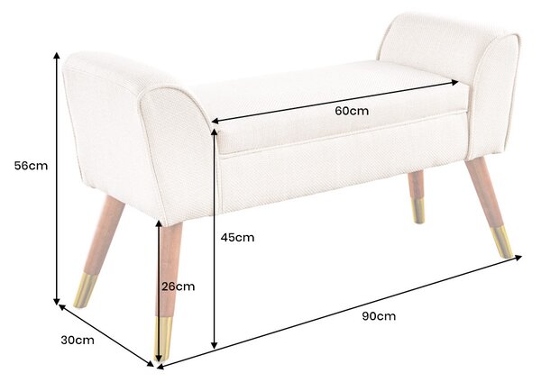 Designová lavice Dafina 90 cm antracitová