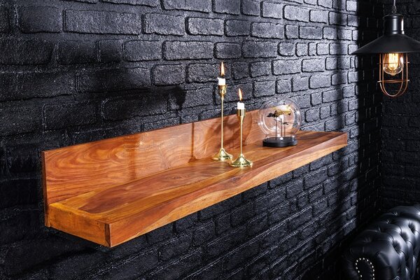 Designová nástěnná police Elegant 80 cm Sheesham
