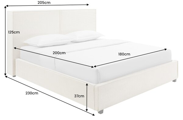 Designová postel Cocoon 180 x 200 cm krémová