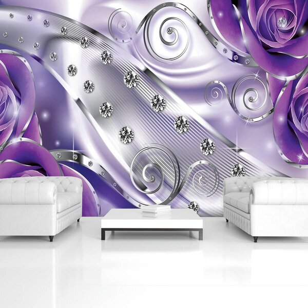Fototapeta - Fialová abstrakce (152,5x104 cm)