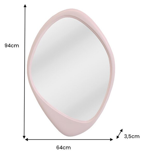 Designové nástěnné zrcadlo Abishek 94 cm růžové