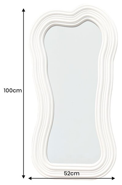 Designové nástěnné zrcadlo Mahealani 100 cm bílé