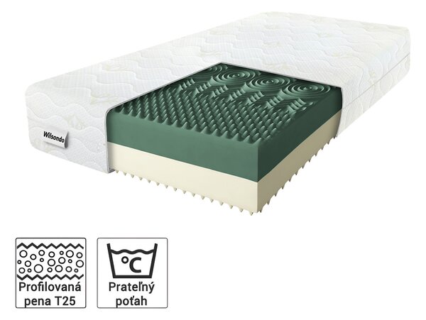 Pěnová masážní matrace Relax 90x200x17 - potah Gold