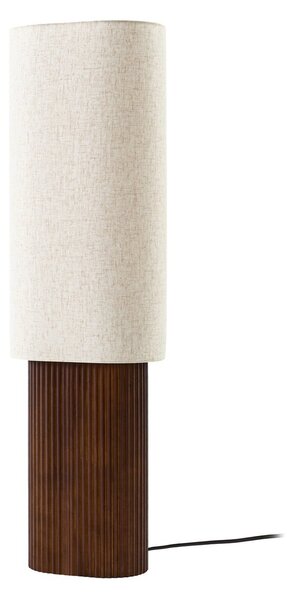 Stojací Lampa Lindby, Kimiko, Dřevo, Obývací pokoj, Tkanina / Textil, Skandinávský