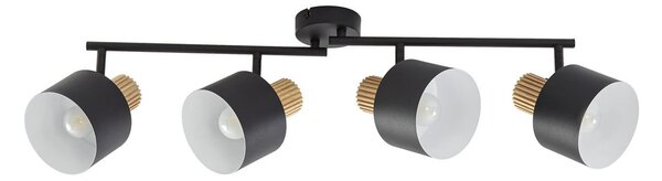 Stropní Lampa Lindby, Lenja, stmívatelné, Černá, Obývací pokoj, Kov, Moderní