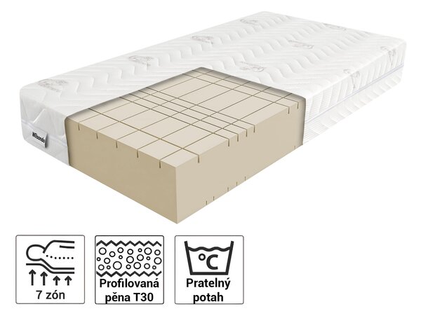 Vysoká pěnová matrace Orion 80x200x26 - potah Cashmere