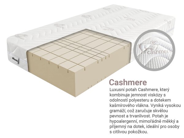 Vysoká pěnová matrace Orion 80x200x26 - potah Cashmere
